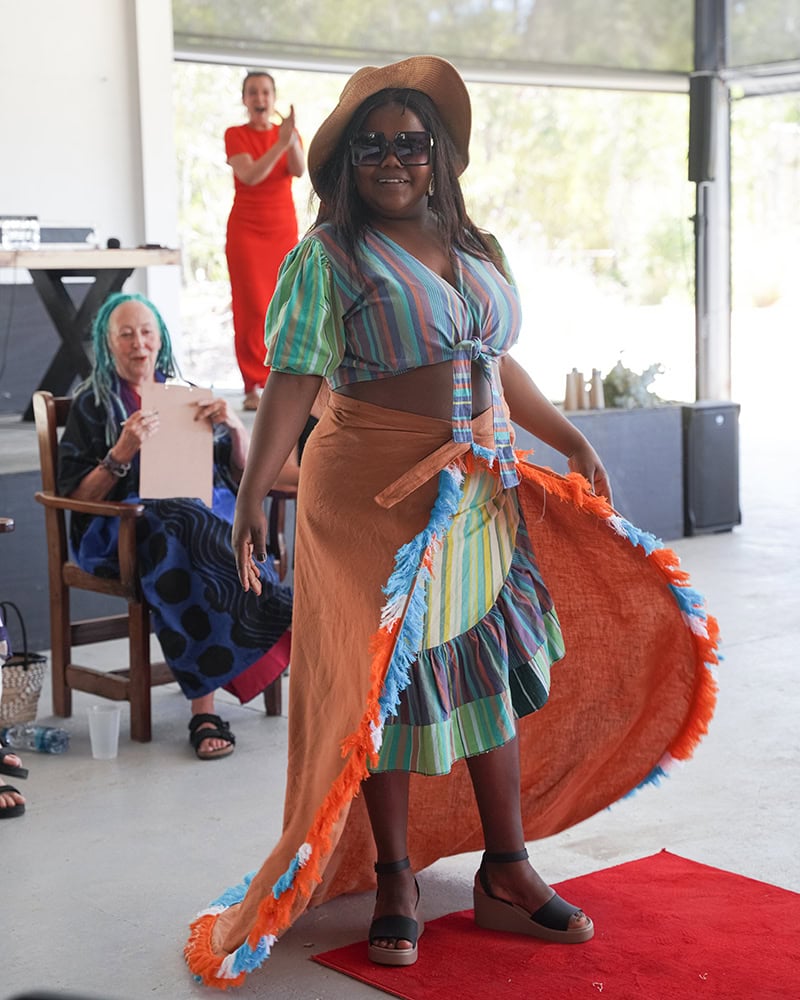 Siba Modeling her design