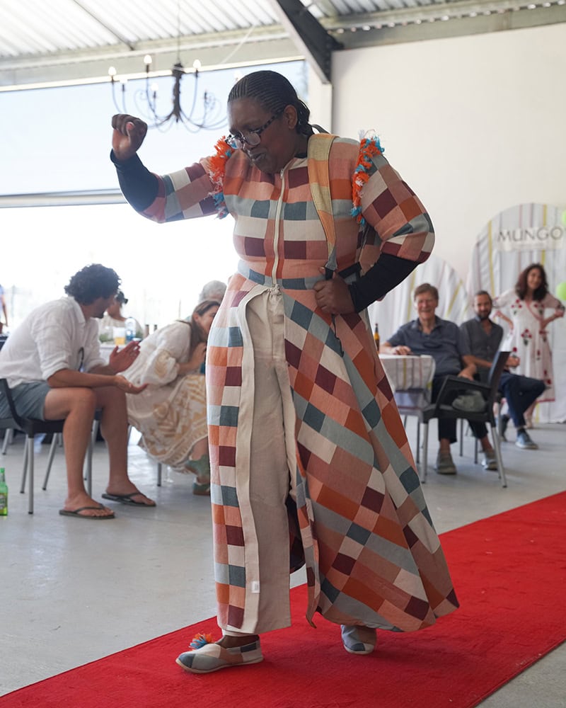 "Smart Casual", designed and modelled by Thembi using the Double Cloth fabric.