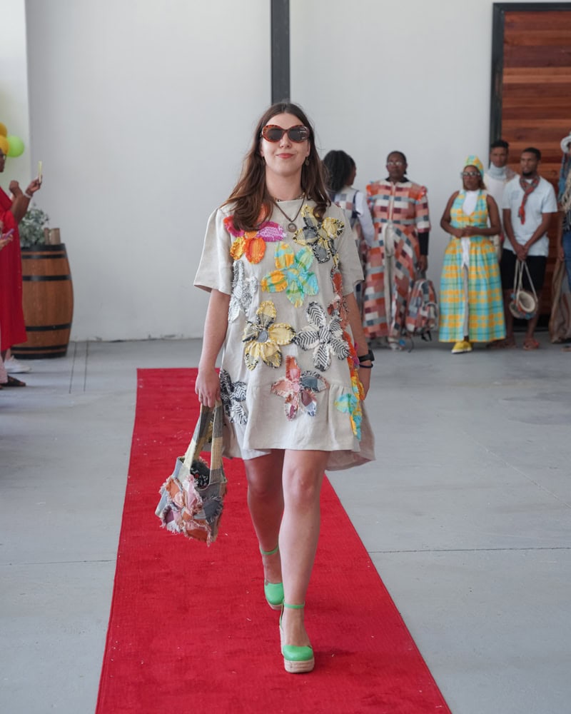 In second place was Alexa's design "Blossom", modelled by Justine