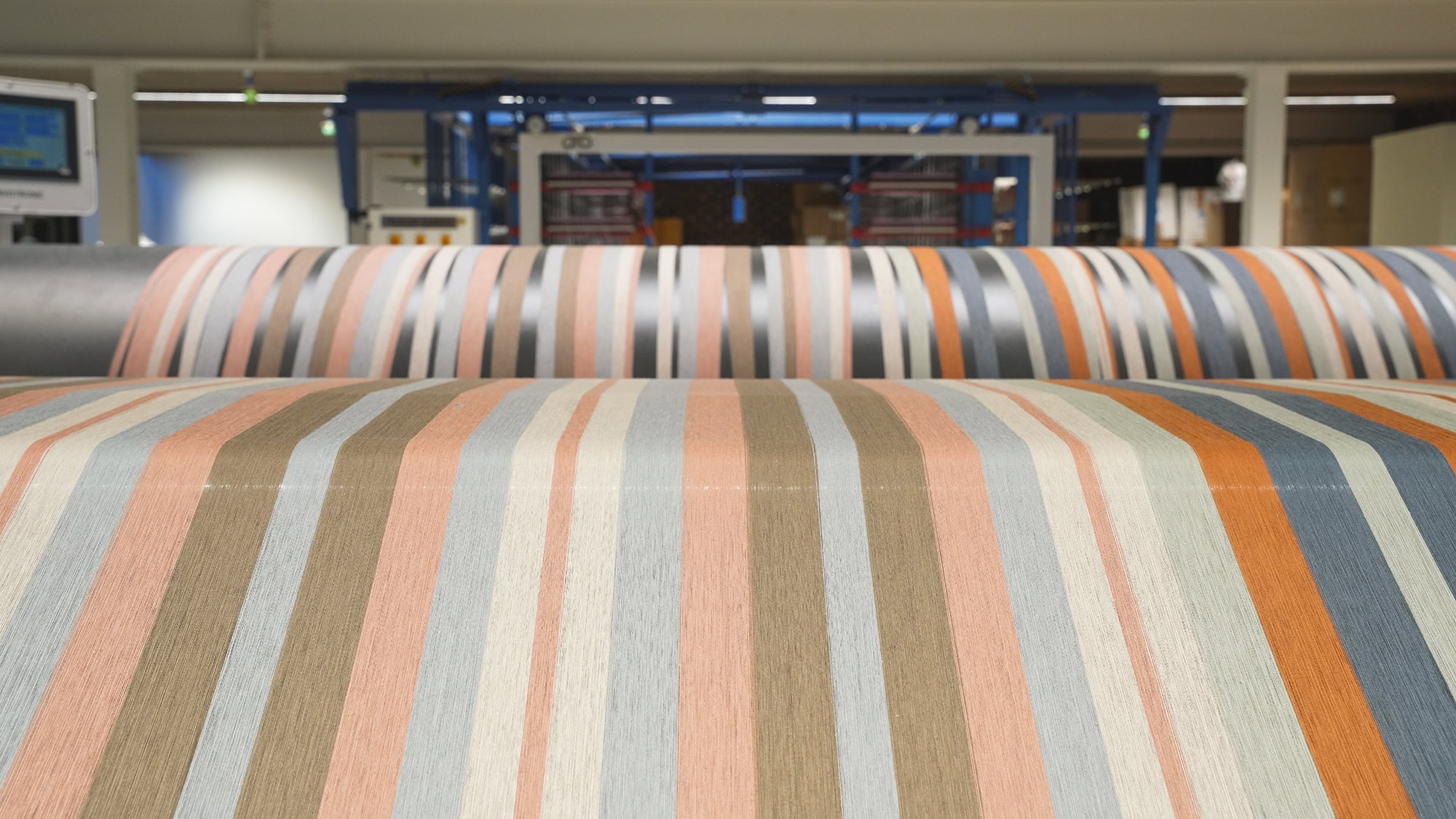 Setting the warp for the Miro Cloth at the Mungo Mill