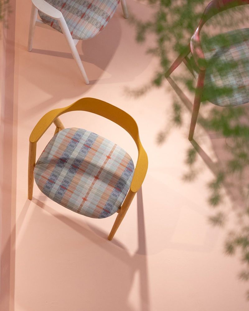 Mungo Miro cloth collaboration with James Mudge Furniture, installation in Mungo's Hout Street store.