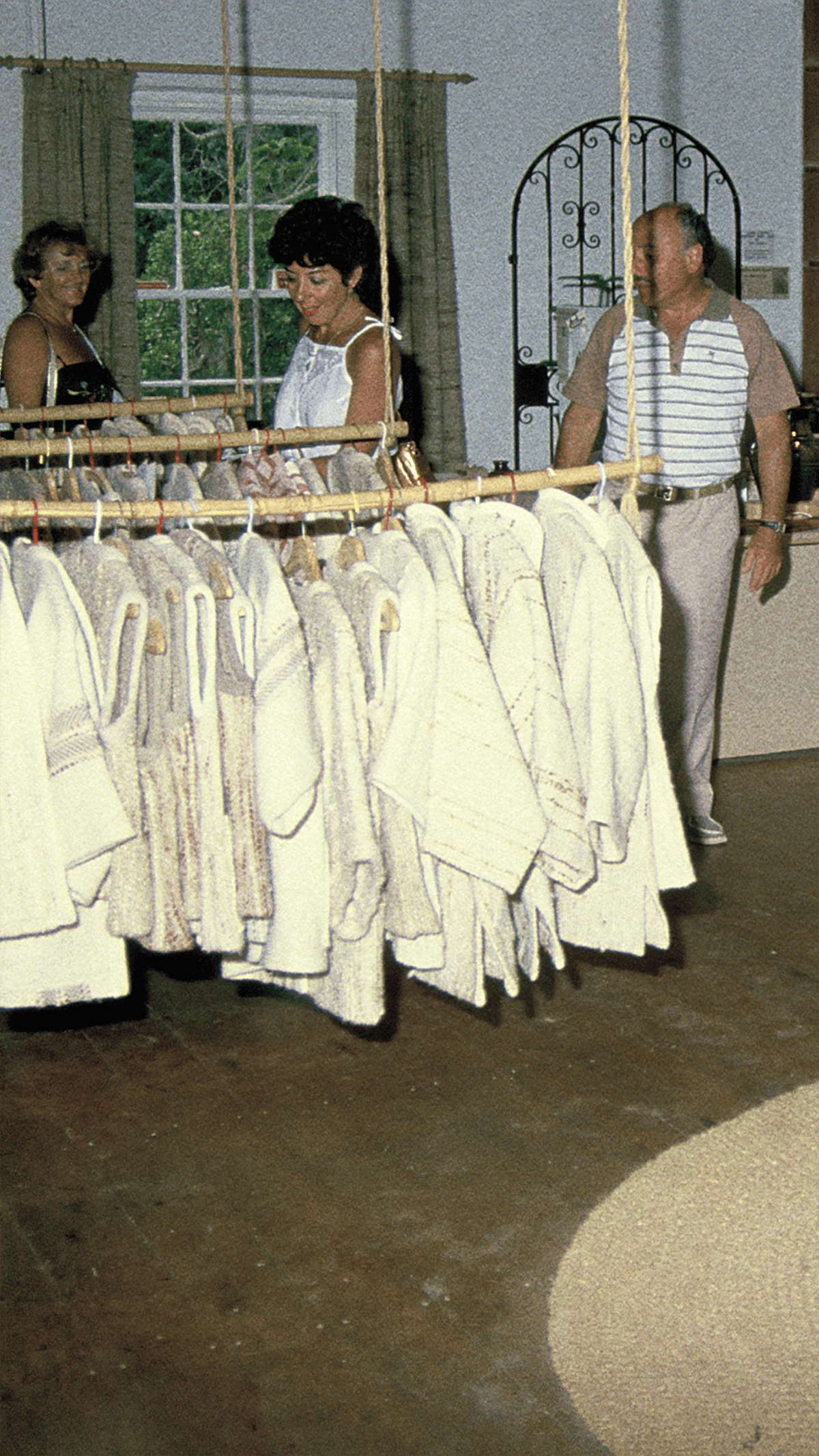 Customers browsing woven jackets on offer at the Old Nick Store.
