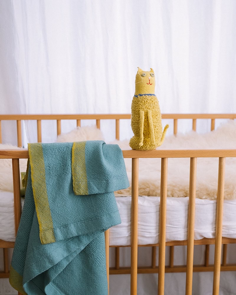 Mungo Wool Baby Blanket in the Skye Colourway