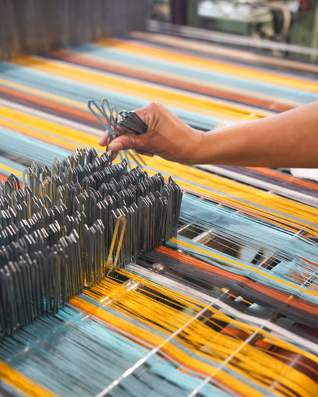 Mungo Otter Trail run kikoi on the loom Mungo Otter Trail run kikoi on the loom